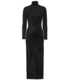 Balenciaga Turtleneck Stretch-velvet Dress