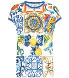 Dolce & Gabbana Majolica Silk-blend T-shirt