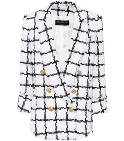 Balmain Oversized Tweed Blazer
