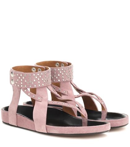Isabel Marant Ellan Embellished Suede Sandals