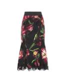 Dolce & Gabbana Printed Silk And Cotton-blend Skirt