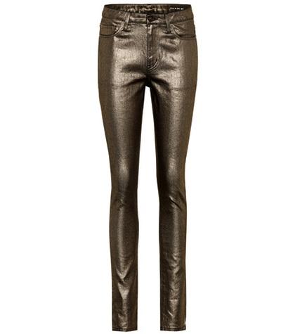 Saint Laurent Metallic Skinny Jeans