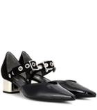 Brunello Cucinelli X Robert Clergerie Sasa Patent Leather And Suede Pumps