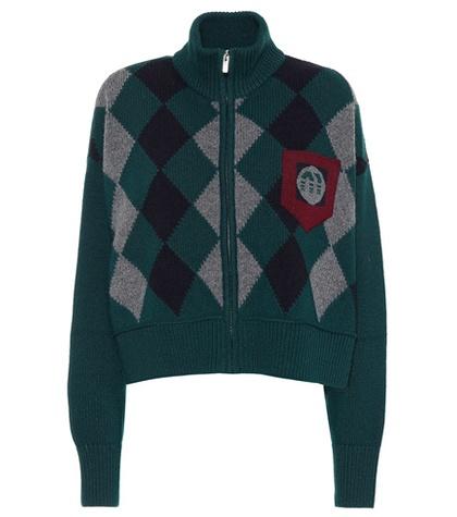 Valentino Garavani Argyle Wool Cardigan