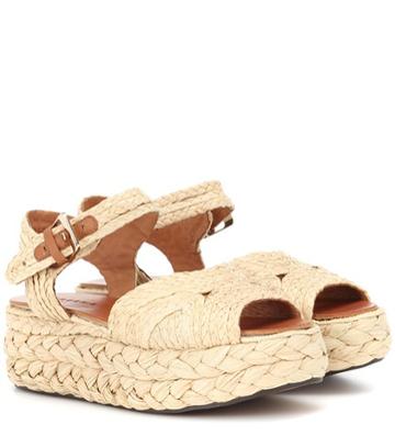 Emilio Pucci Aude Raffia Sandals