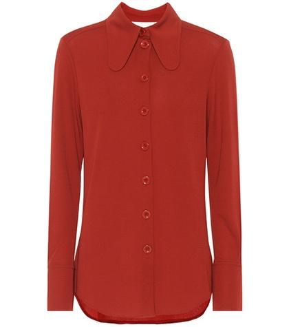 Alexander Mcqueen Long-sleeved Crêpe Blouse