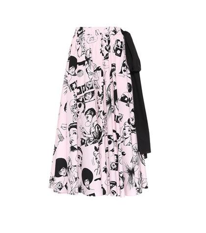 Prada Printed Cotton Midi Skirt
