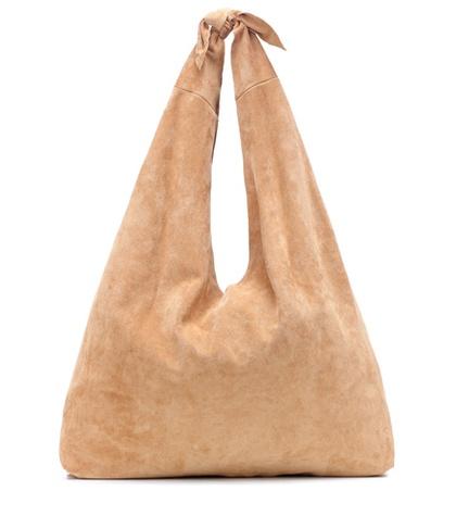 Rick Owens Bindle Knot Suede Shoulder Bag