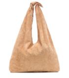 Rick Owens Bindle Knot Suede Shoulder Bag