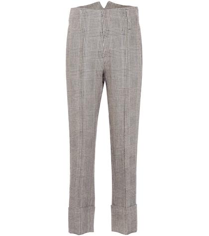 Brunello Cucinelli Checked Linen Pants