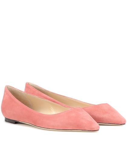 Jil Sander Romy Suede Ballet Flats