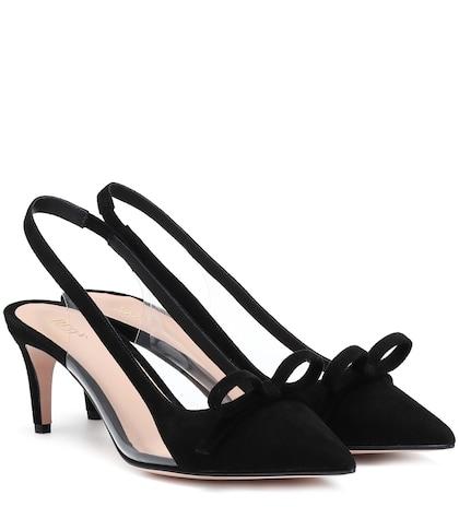 Red (v) Red (v) Velvet Slingback Pumps