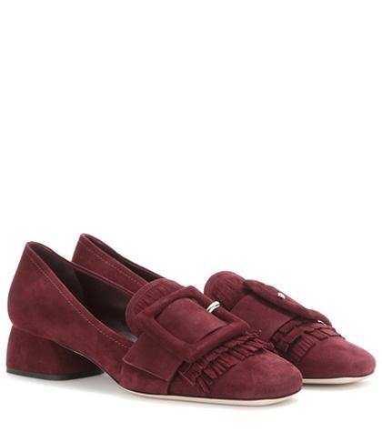 Miu Miu Fringed Suede Pumps