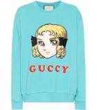 Gucci Guccy Embroidered Cotton Sweatshirt