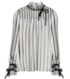 Valentino Striped Silk Blouse