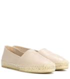 Saint Laurent Leather Slip-on Espadrilles