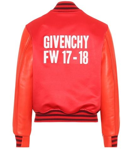 See By Chlo Leather-sleeved Bomber Jacket