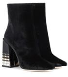 Dolce & Gabbana Velvet Ankle Boots