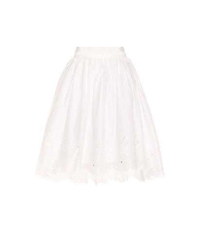 Moncler Embroidered Cotton Skirt