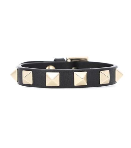 J Brand Valentino Garavani Rockstud Leather Bracelet