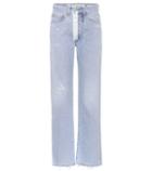 Off-white High-waisted Straight Leg Jeans