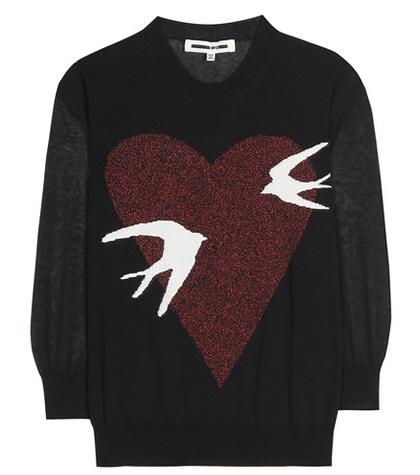 Mcq Alexander Mcqueen Printed Cotton-blend Sweater