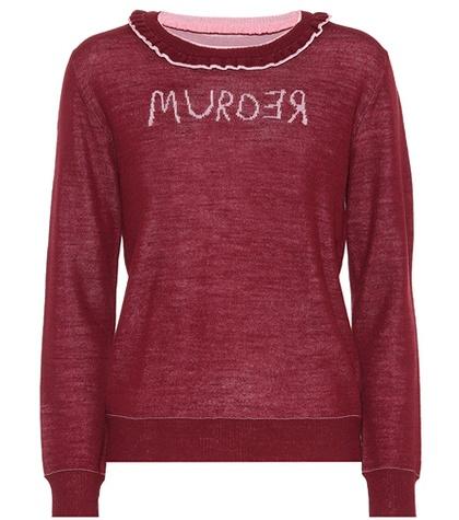Burberry Murder Reversible Wool Sweater