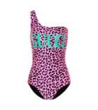 Gucci One-shoulder Leopard-print Swimsuit