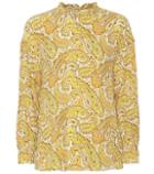 Saint Laurent Matrika Printed Silk-blend Top