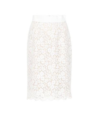 Dolce & Gabbana Cotton-blend Lace Skirt