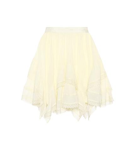 Ulla Johnson Hollace Lace-trimmed Cotton Skirt