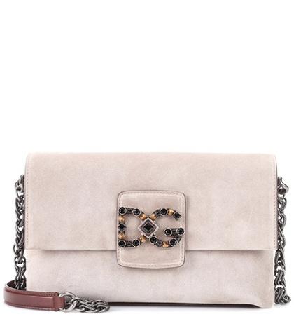 Dolce & Gabbana Dg Millennials Suede Shoulder Bag