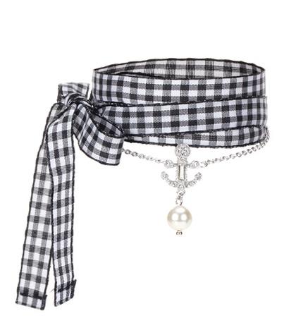 Miu Miu Crystal-embellished Silver Bracelet