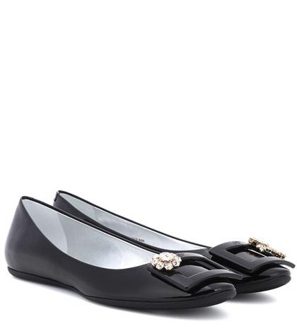 Roger Vivier Gommette Jewels Patent Leather Ballerinas