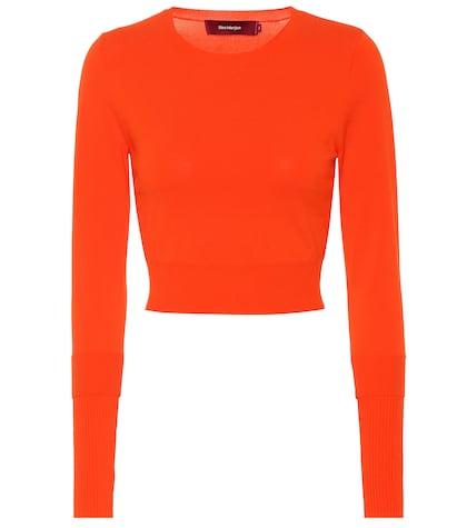 Roberto Cavalli Gwin Crêpe Crop Top