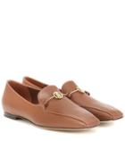 Burberry Monogram Leather Loafers