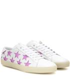 Fendi Embellished Leather Sneakers