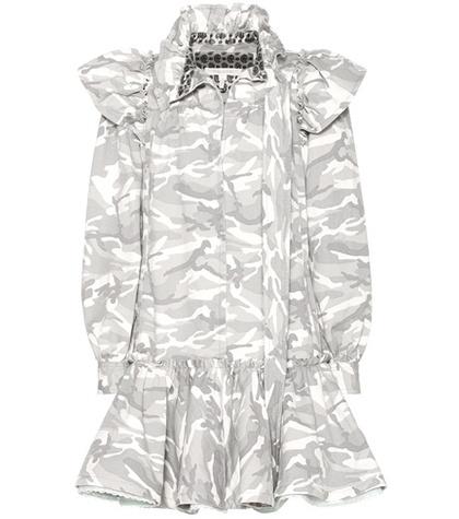 Marc Jacobs Babydoll Camouflage-printed Cotton Dress