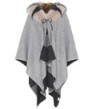 Woolrich Fur-trimmed Wool-blend Cape