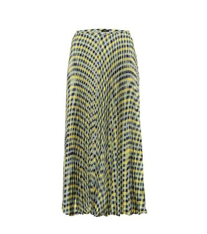 Joseph Pleated Silk Skirt