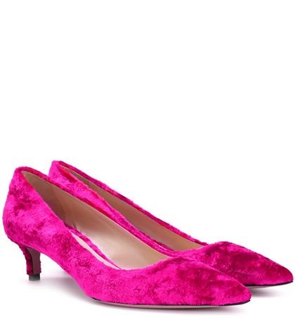 Prada Velvet Kitten-heel Pumps