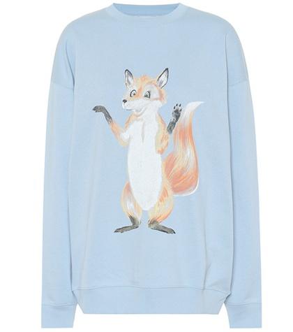 Acne Studios Fox Print Cotton Sweatshirt