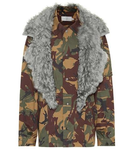 Preen By Thornton Bregazzi Dree Fur-trimmed Camouflage Jacket