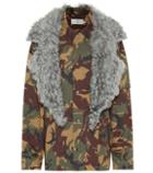 Preen By Thornton Bregazzi Dree Fur-trimmed Camouflage Jacket