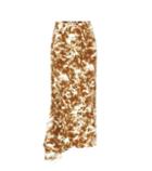 Victoria Beckham Printed Jersey Midi Skirt