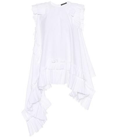 Alexander Mcqueen Sleeveless Cotton-poplin Top