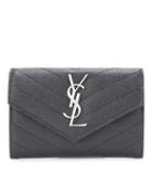 Saint Laurent Monogram Leather Envelope Clutch