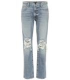 Alexander Mcqueen The Kyle Low-rise Distressed Jeans