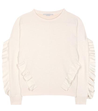 Stella Mccartney Ruffled Cotton-blend Sweater