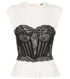 Alexander Wang Cotton And Lace Top
